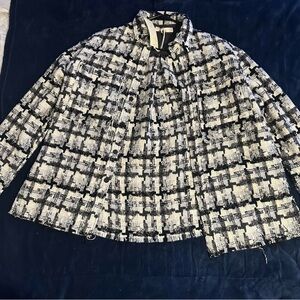 MNML Black and White Plaid Jacket